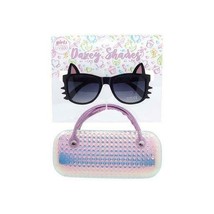 Black Dazey Shades tween Cat Shape Fashion Sunglasses with Case girls ki... - £7.56 GBP