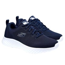 SKECHERS Sneakers Men&#39;s 8.5 Lite Foam Activewear Air Cooled Athletic Shoes Blue - £48.58 GBP
