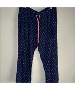 Joyspun Navy Pajama Pants with Pink Drawstring - $9.80