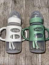 Dr. Brown&#39;s Sippy Spout Bottle Silicone Handles Green &amp; Gray 8oz 2-Pack	... - $16.61