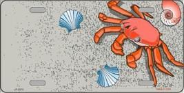 Crabs and Seashells Novelty 6&quot; x 12&quot; Metal License Plate Sign - $5.95