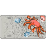 Crabs and Seashells Novelty 6&quot; x 12&quot; Metal License Plate Sign - £4.64 GBP