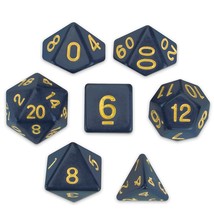 Set of 7 Polyhedral Dice, Dreamless Night - $17.97