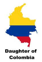 Daughter of Colombia Colombian Country Map Flag Poster High Quality Print - £5.51 GBP+