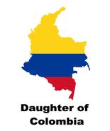 Daughter of Colombia Colombian Country Map Flag Poster High Quality Print - £5.50 GBP+