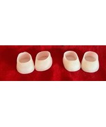 2 Pairs of Vintage White Doll Shoes Slip On 1 1/4&quot; Length Unmarked - $11.87