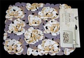 Rubber Cream Gold Roses Mauve Sparkle Sink Counter Mat Pebble Placemat 1... - $297.92 MXN