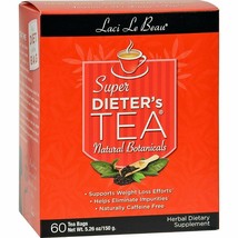 Super Dieter&#39;s Tea Caffeine Free All Natural Botanicals (60 Tea Bags) - £22.96 GBP