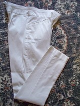 Chico&#39;s Lady&#39;s Perect Stretch Pants 1 White With Faux Pockets - £16.85 GBP