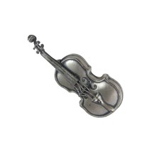 Beau Sterling Silver 925 Brooch Pin Cello String Musical Instrument 4.5 g - £27.40 GBP