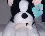 Hugme Laying Boston Terrier Dog 18&quot;L Plush NWT - £14.89 GBP
