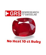 GRS half Million Dollars 10.08 ct No Heat RUBY 12.9 x 10.5 High Luster Gemstone - £198,855.17 GBP