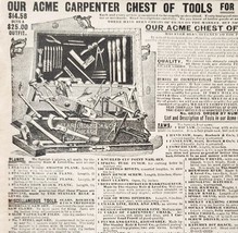 1900 Tool Sets Carpenter Chest Advertisement Victorian Sears Roebuck 5.2... - $19.99