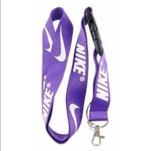 Purple Nike Lanyard Keychain ID Badge Holder Quick release Buckle - £7.85 GBP