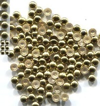 COPPER Made Nailheads DOME  3mm  Hot Fix  GOLD  2 gross 288 pieces - £5.35 GBP