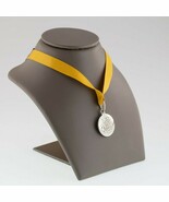 Kirks Rose Sterling Silver Etched Flower Pendant on Ribbon 26-6 - $101.19 CAD