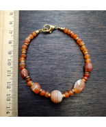 Antico antico bracciale di perle di corniola in agata #jn-br1 - $92.19