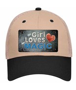 This Girl Loves Her Magic Novelty Khaki Mesh License Plate Hat - $28.99