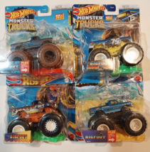 Hot Wheels Monster Trucks BIGFOOT set of 4 different 1/64 Scale Diecast 2022&amp;23 - £28.74 GBP