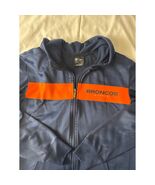 Nike Denver Broncos Men’s Large Full Zip Hoodie Navy Orange NFL Fleece - $494.72 MXN