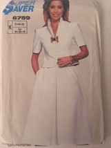 Simplicity Super Saver 6759 80&#39;s Style Two Piece Dress Concealed Pockets 6-16 UC - £7.07 GBP