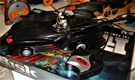Batman &amp; Robin 1997 Radio Control Batmobile Car &amp; Batman (RARE) - $24.25