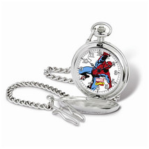 Marvel Spiderman with Chain Pocket Watch - £34.36 GBP
