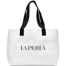 La Perla Women White Bag with Black Straps EUC - £33.42 GBP