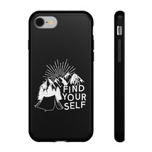 Personalized Phone Case with Tent in Mountains Print, Premium Dual Layer Protect - £21.45 GBP