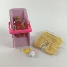 Barbie Dollhouse Baby Krissy Figure Highchair Accessories Mattel Vintage... - $34.60