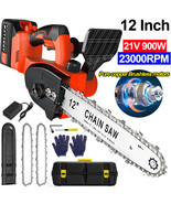 12 inch Electric Cordless Battery Powered Brushless Chainsaw Set for Woo... - £124.93 GBP
