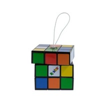 Rubik`S Cube Christmas Ornament, 4 inches Tall, Multi-Color, Plastic - £15.72 GBP