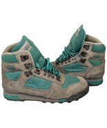Vasque Hiking Boots Womens Size 7 Gray and Teal Suede 7591-1 Vintage - £47.18 GBP