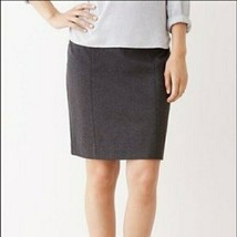 J. Jill Charcoal Gray Ponte Pencil Skirt Stretch Elastic Waist - £14.95 GBP
