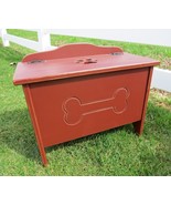 Handmade PET TOY BOX Dog Cat Wood Storage Chest w Bone Paw Print Custom ... - $1,539.89 MXN+