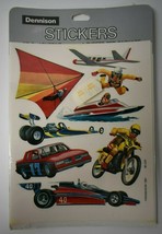 Vtg NOS 1980s Dennison Sticker Sheets Racing Extreme Sports Hang Glide Sky Dive - £7.78 GBP