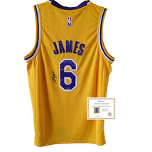 LeBron James Signed Autographed #6 Los Angeles Lakers Jersey/Shirt With COA - £466.66 GBP