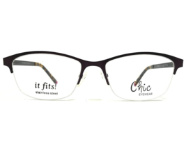 Chic Eyeglasses Frames Tiffanypace Tort Matt Purple Cat Eye Half Rim 57-18-145 - £43.65 GBP