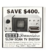 1975 SBE Scanvision Slow Scan TV System Advertisement Electronics C82QST - $19.99