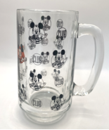 Vintage Mickey Mouse Club Tall Glass Mug Clear 16 Oz - €20,26 EUR