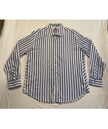 Robert Graham Flip Cuff Dress Shirt Men’s 2XL Tailored Fit Stripes White... - £19.02 GBP