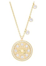 Cubic Zirconia Simulated Opal Evil Eye Pendant Necklace in Gold Plate MSRP $100 - £23.59 GBP