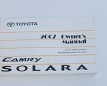 2007 Toyota Camry Solara Owners Manual 07 [Paperback] Toyota - $48.99