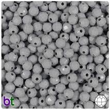 BeadTin Grey Opaque 6mm Faceted Round Craft Beads (600pcs) - $2.59