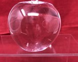 Clear Glass Crystal Apple w/ stem Paperweight Figurine Unbranded - $18.76