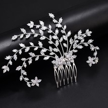 Tiara Hadiyana Fashion Bride Crown Jewelry Headpiec Soft  Barrettes With... - £37.06 GBP