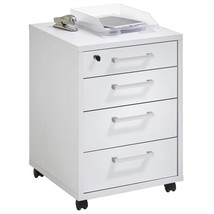 FMD Mobile Drawer Cabinet 48x49.5x65.5 cm White - £148.54 GBP