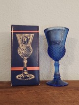 Vintage Avon Fostoria Blue Glass Goblet George Washington FREE SHIPPING - $23.36