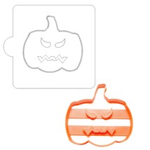 Jack O Lantern Halloween Stencil And Cookie Cutter Set USA Made LSC111 - £4.78 GBP