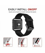Fitbit Blaze Smart Fitness Watch Large Silicone Replacement Band Meatl F... - £35.32 GBP